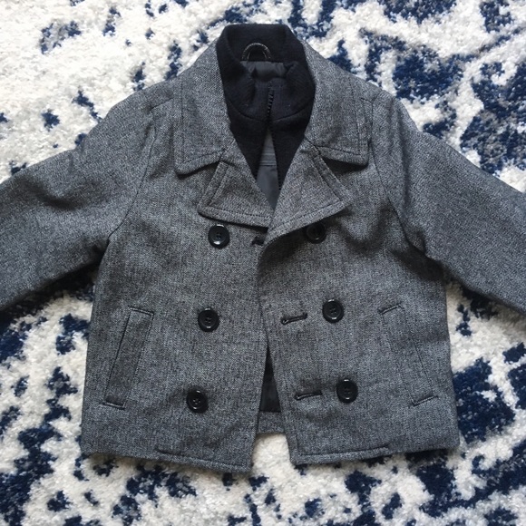 Cherokee size 12 months boys grey pea coat - Picture 1 of 4